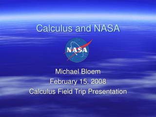 Calculus and NASA