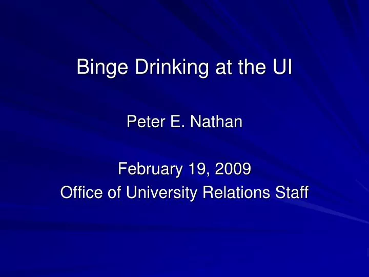 binge drinking at the ui