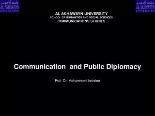 Communication and Public Diplomacy