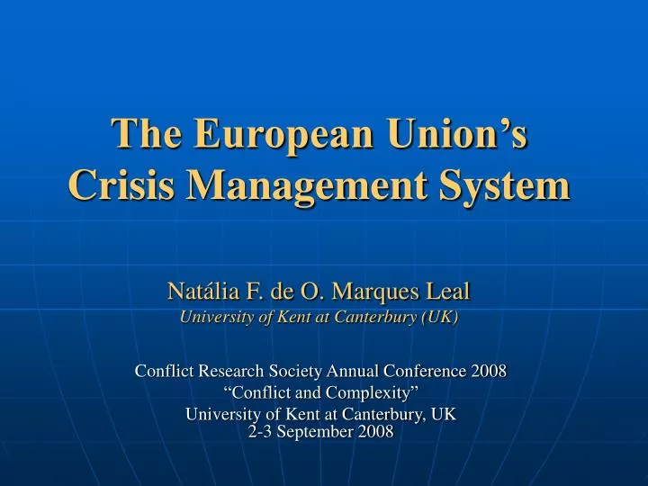 the european union s crisis management system