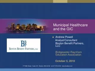 Municipal Healthcare and the GIC