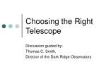 Choosing the Right Telescope - slide 1