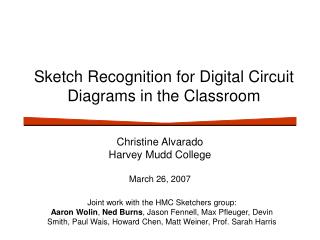 Sketch Recognition for Digital Circuit Diagrams in the Classroom