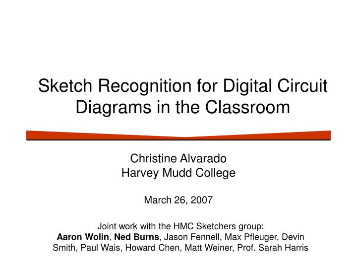 sketch recognition for digital circuit diagrams in the classroom