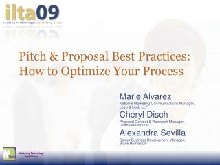 Pitch &amp; Proposal Best Practices: How to Optimize Your Process