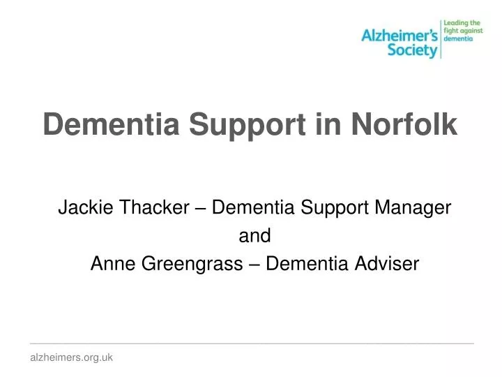dementia support in norfolk