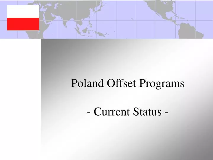 poland offset programs current status