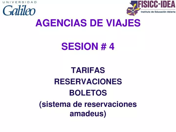 agencias de viajes sesion 4