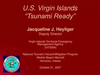 U.S. Virgin Islands “Tsunami Ready”