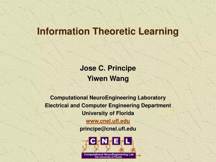 information theoretic learning