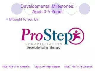 Developmental Milestones: Ages 0-5 Years
