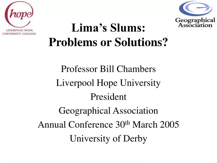 lima s slums problems or solutions