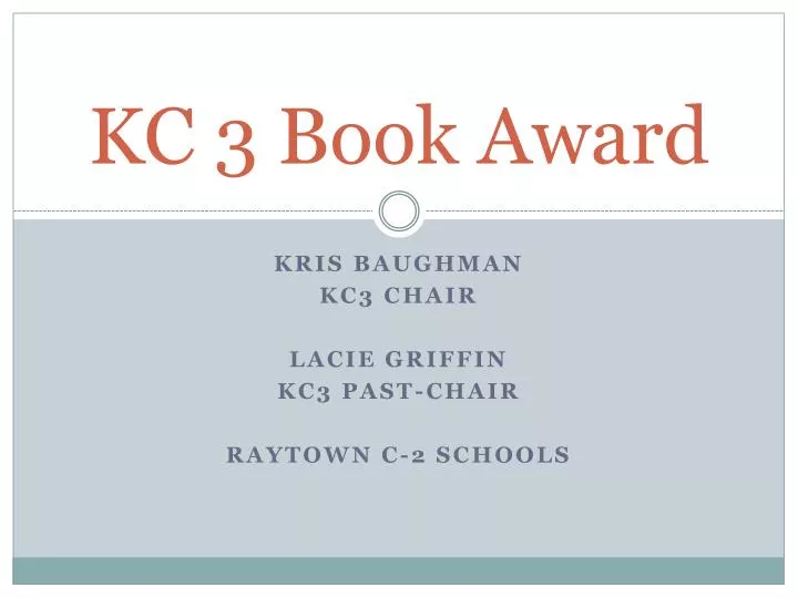 kc 3 book award