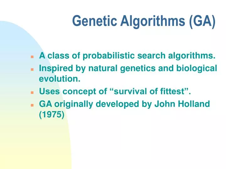 genetic algorithms ga