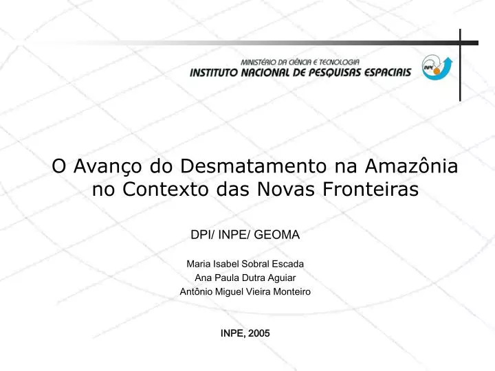 o avan o do desmatamento na amaz nia no contexto das novas fronteiras