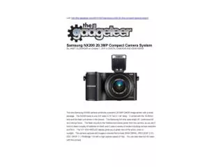 Samsung NX200 20.3MP Compact Camera System(The gadgeteer)