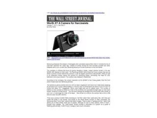Worth It A Camera for Narcissists(THE WALLSTREET JOURNAL)