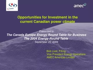 Opportunities for Investment in the current Canadian power climate
