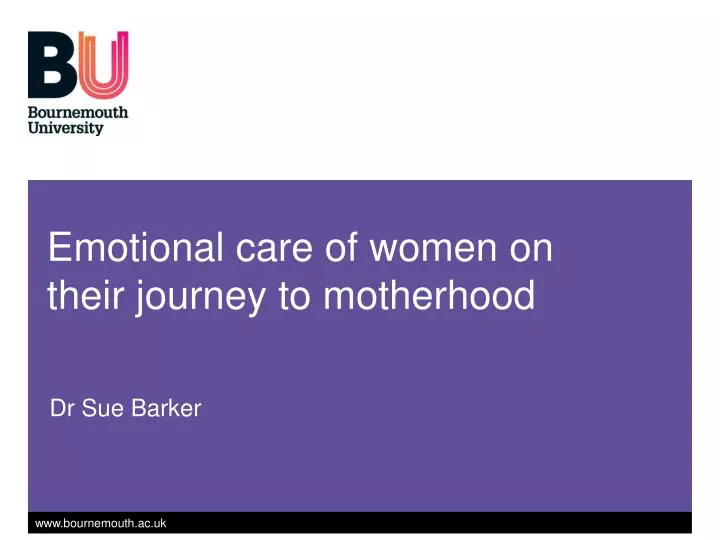 emotional care of women on their journey to motherhood