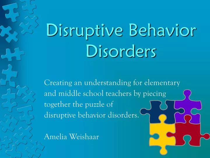 disruptive behavior disorders