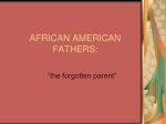 AFRICAN AMERICAN FATHERS: