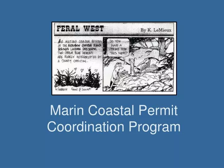 marin coastal permit coordination program