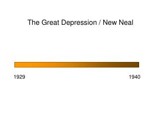The Great Depression / New Neal