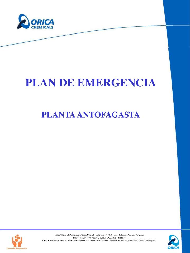 plan de emergencia planta antofagasta