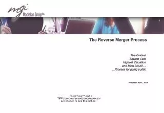 The Reverse Merger Process