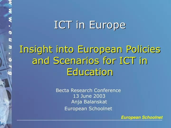 ict in europe insight into european policies and scenarios for ict in education
