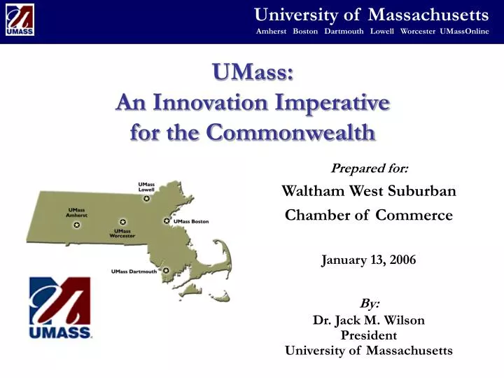 umass an innovation imperative for the commonwealth