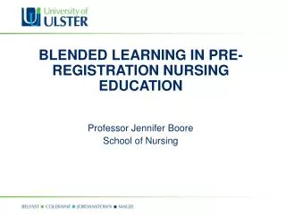 BLENDED LEARNING IN PRE-REGISTRATION NURSING EDUCATION