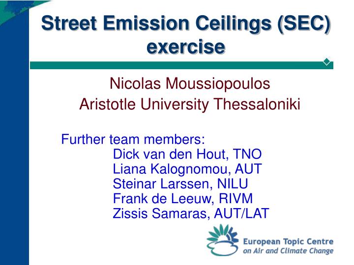 street emission ceilings sec exercise