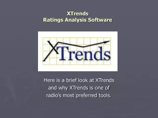 XTrends Ratings Analysis Software