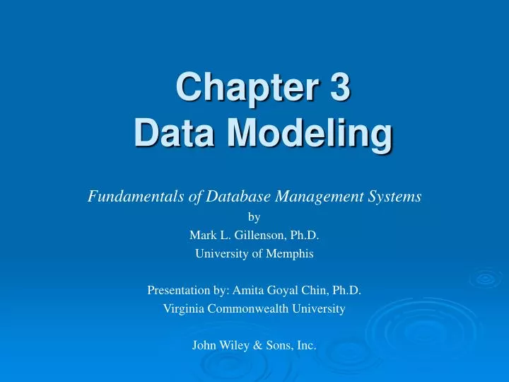chapter 3 data modeling