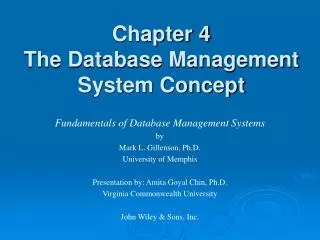 Chapter 4 The Database Management System Concept