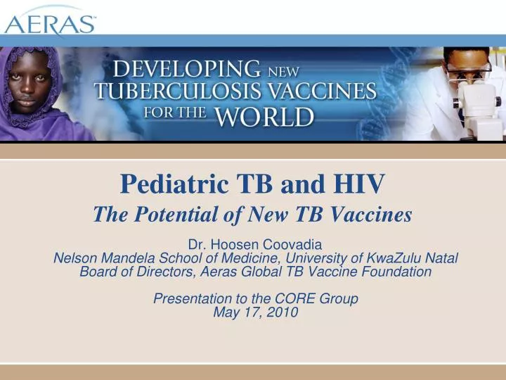 pediatric tb and hiv the potential of new tb vaccines