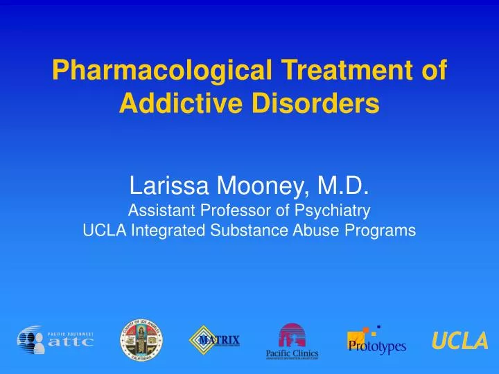 pharmacological treatment of addictive disorders