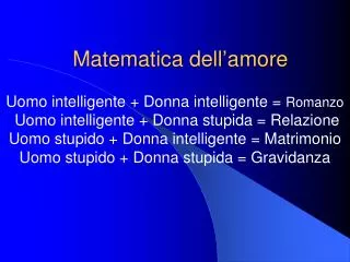 Matematica dell’amore