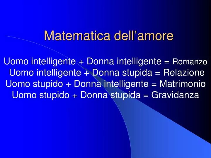 matematica dell amore