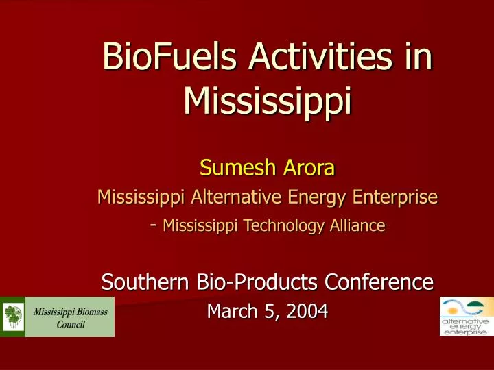 biofuels activities in mississippi