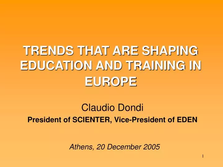 trends that are shaping education and training in europe