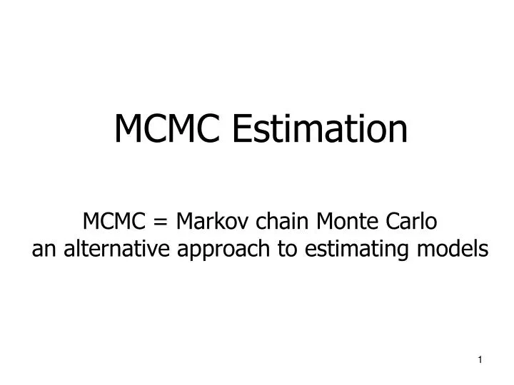 mcmc estimation