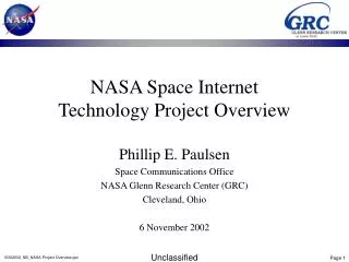 NASA Space Internet Technology Project Overview