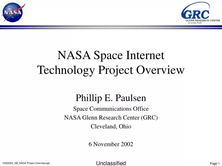 nasa space internet technology project overview