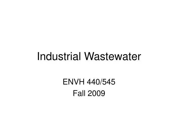 industrial wastewater
