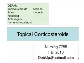 Topical Corticosteroids