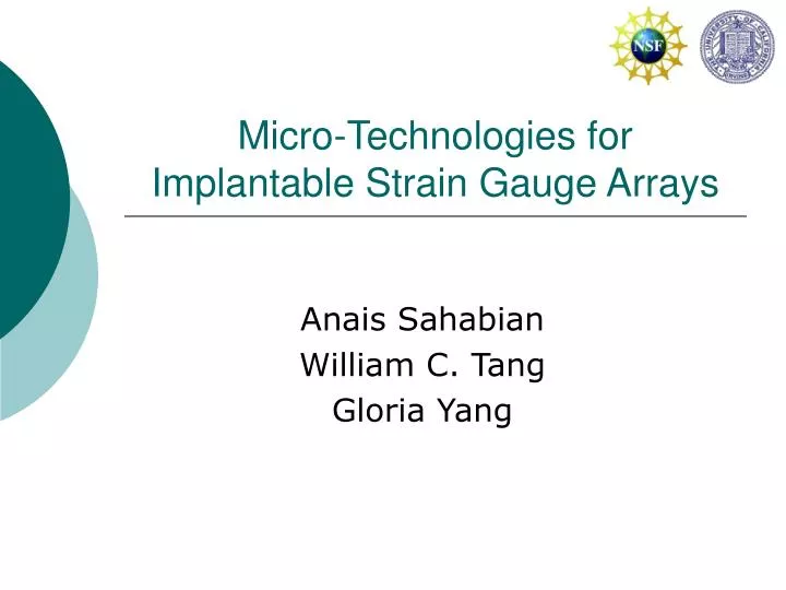 micro technologies for implantable strain gauge arrays