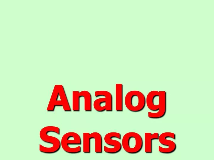analog sensors