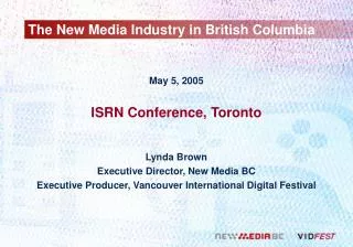 The New Media Industry in British Columbia